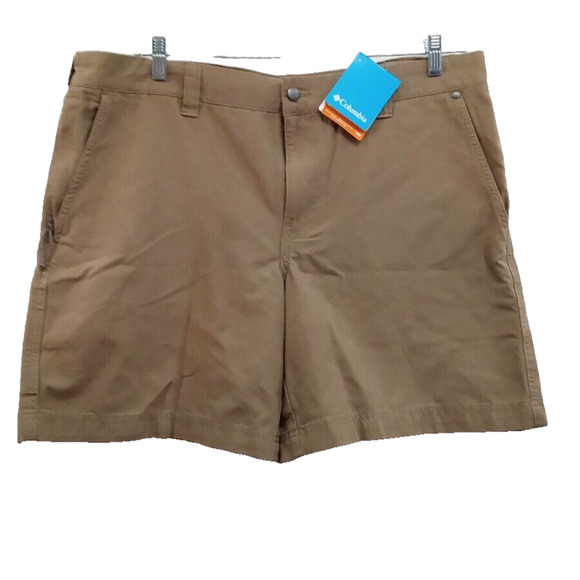 Columbia‎ Sportswear Modern Classic Omni Shade Khaki Men's Shorts Size 38W 8" L - Picture 1 of 9